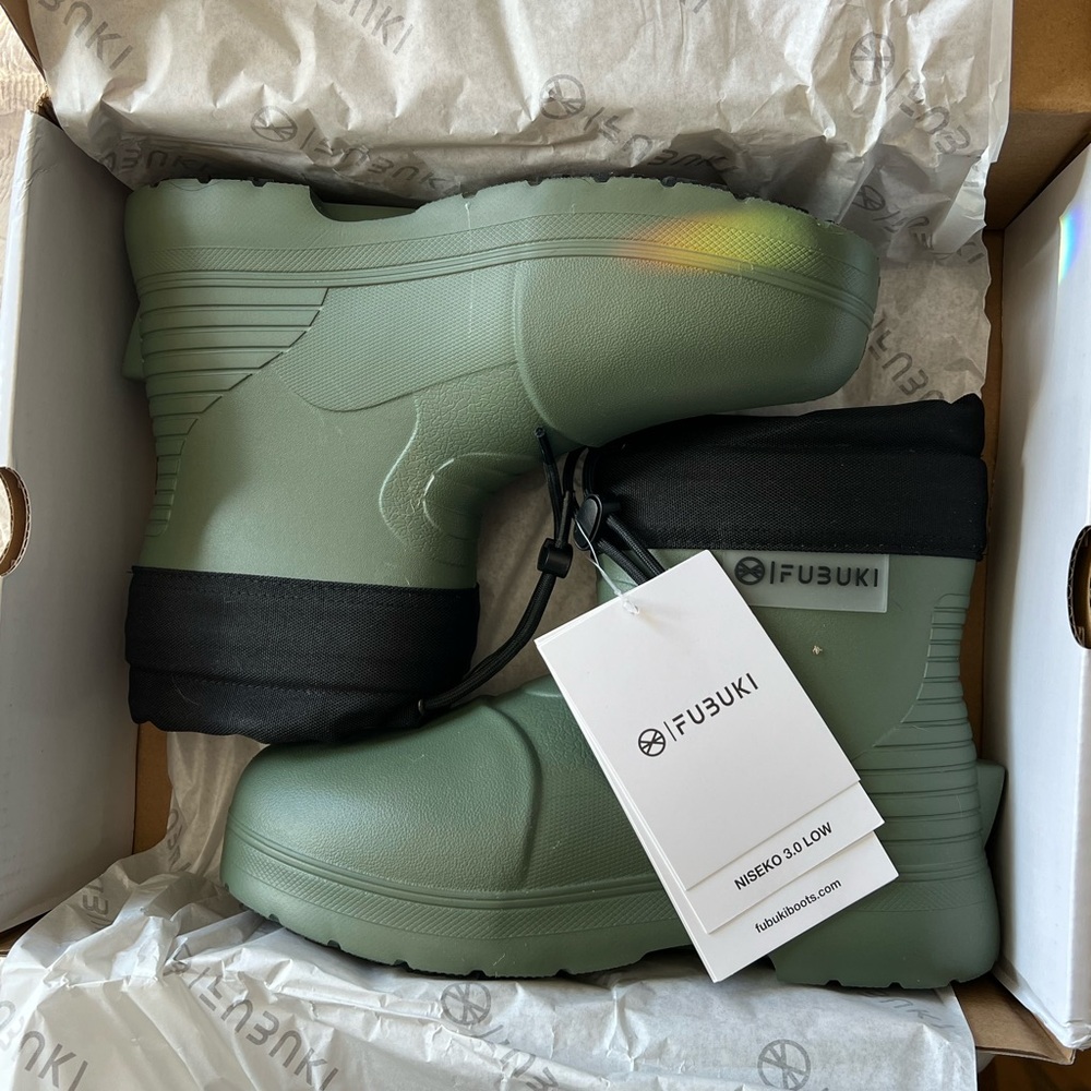 Olive Green Fubuki Niseko 3.0 Low Boots